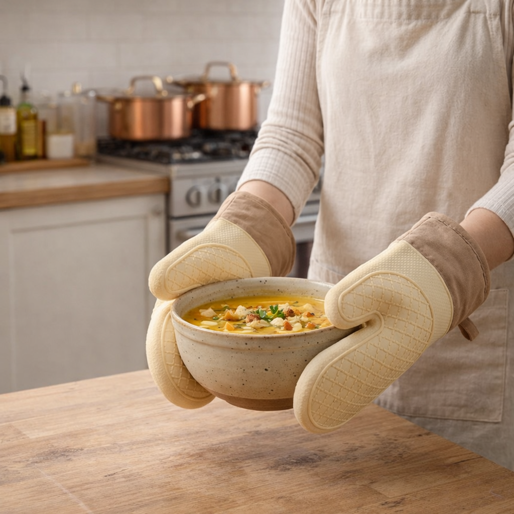 Helionixxcosh® Heat Resistant Kitchen Gloves – Safe Grip for Everyday Cooking