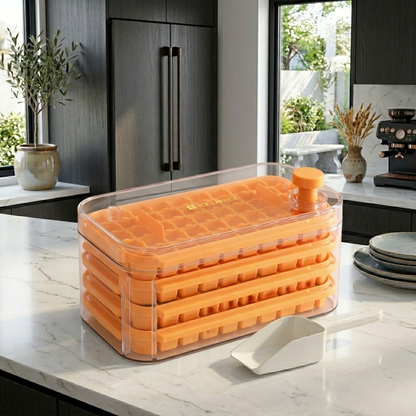 Helionixxcosh® Press Ice Cube Tray with Scoop